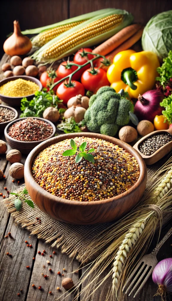 bowl filled with a variety of organic millets