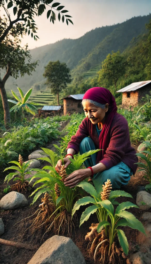 farm growing organci ginger